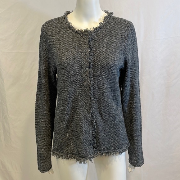 Eileen Fisher Jackets & Blazers - Eileen Fisher Tweed Frayed Edge Jacket- large